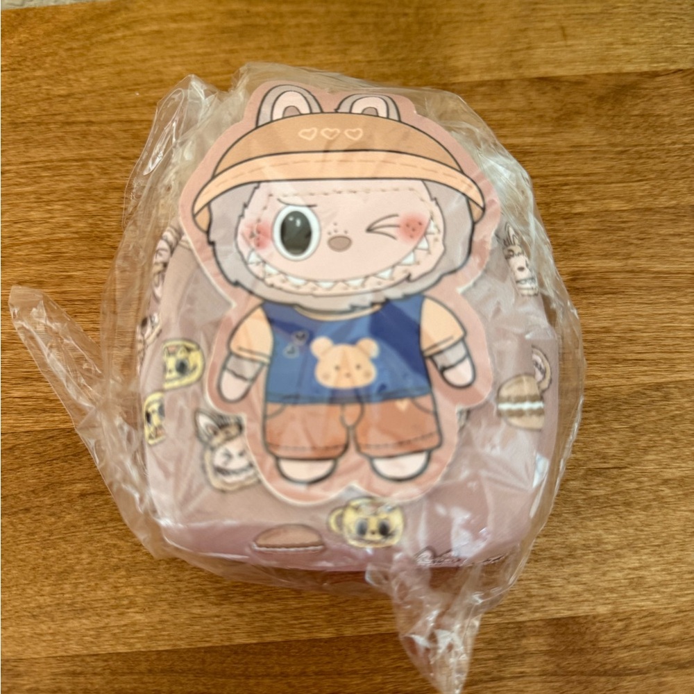 POP MART The Monsters Labubu Have A Seat Backpack Coin Purse Key Chain New